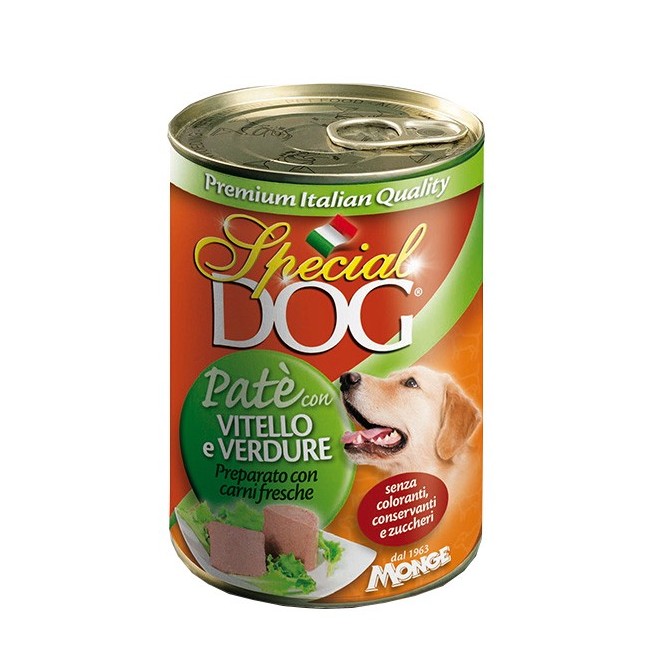 Cane - Patè Vitello & Verdure Special Dog Verde Monge 400 gr