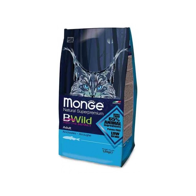 Gatto - Adult Acciughe Bwild Monge 1,5 Kg