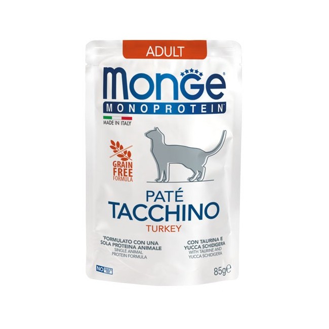 Gatto - Monoprotein Tacchino Monge 85 gr