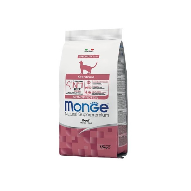 Gatto - Sterilised Monoprotein Manzo Monge 1,5 Kg
