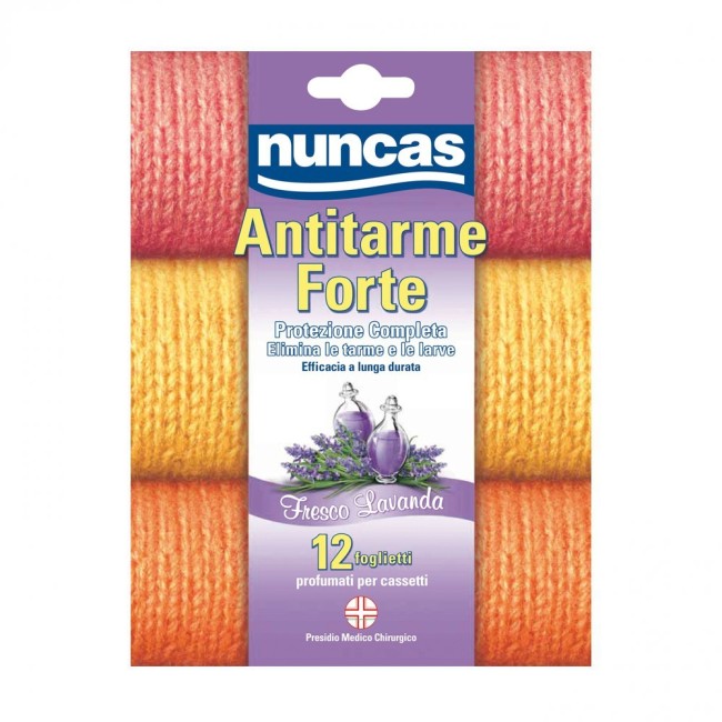 Antitarme Forte 12 foglietti Lavanda Nuncas
