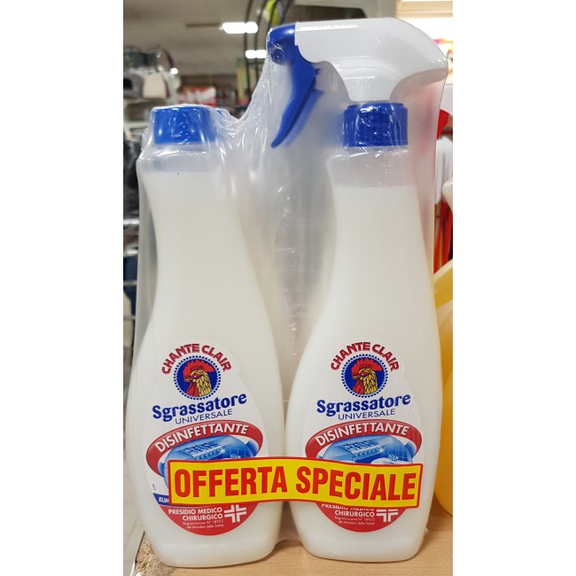 Sgrassatore Disinfettante Chanteclair 625 ml + Ricarica