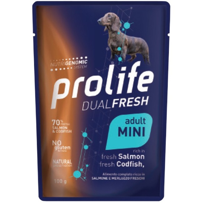 Cane - Dual Fresh Adult Mini Salmone e Merluzzo 100 gr Prolife