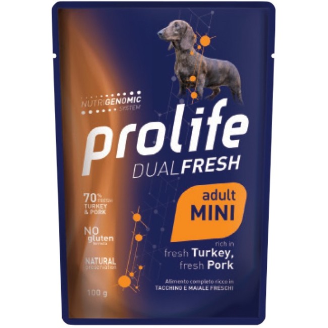 Cane - Dual Fresh Adult Mini Tacchino e Maiale 100 gr Prolife