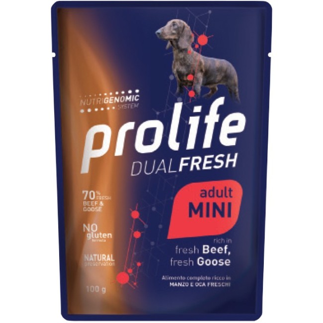 Cane - Dual Fresh Adult Mini Manzo e Oca 100 gr Prolife
