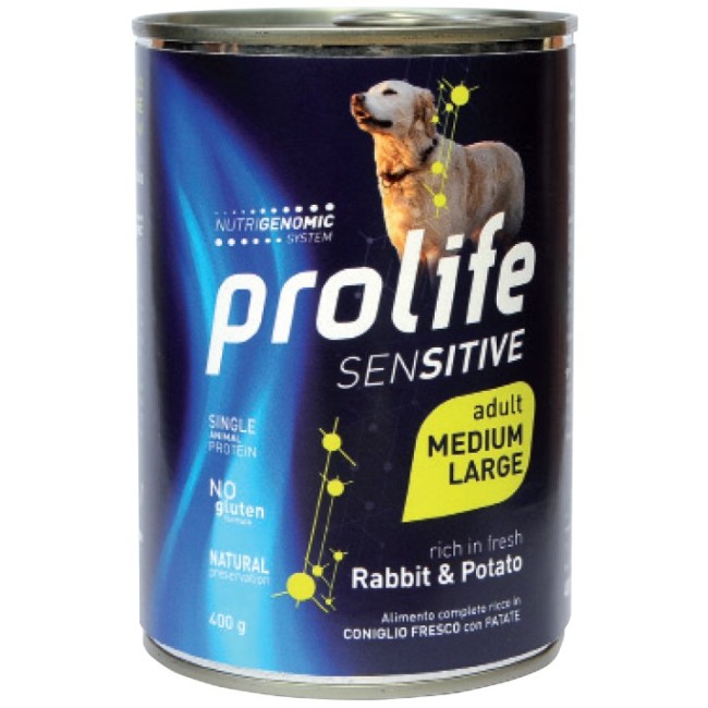 Cane - Sensitive Adult Medium Large Con Coniglio e Patate 400 gr Prolife