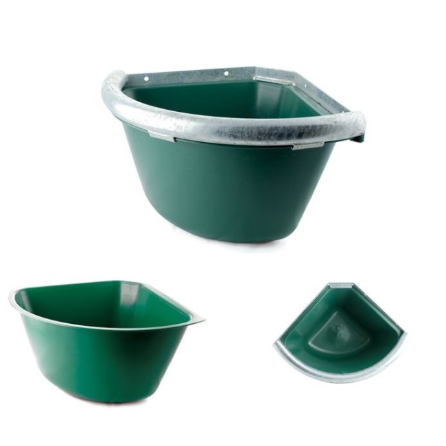 Mangiatoia Angolare con bordo in ferro zincato