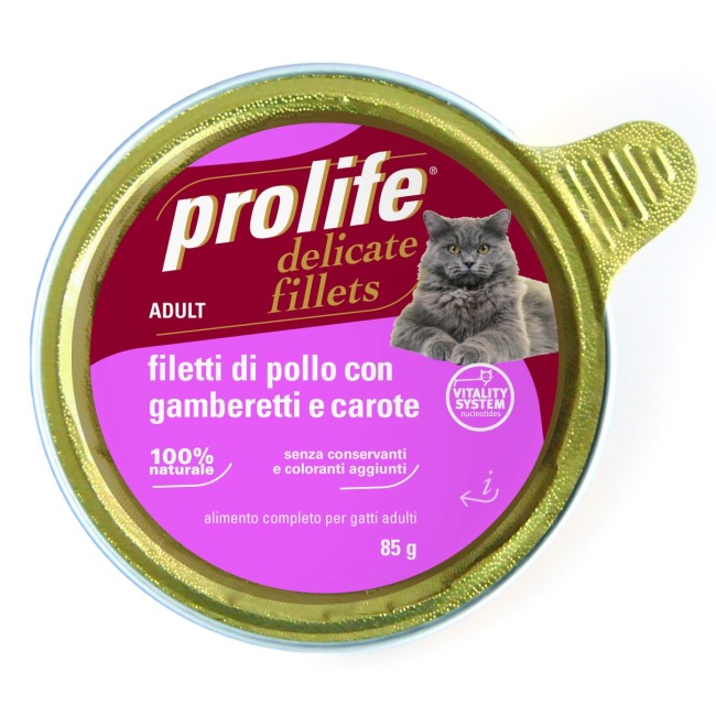 Gatto - Fillets Pollo, Gamberetti & Carote Prolife 85 gr