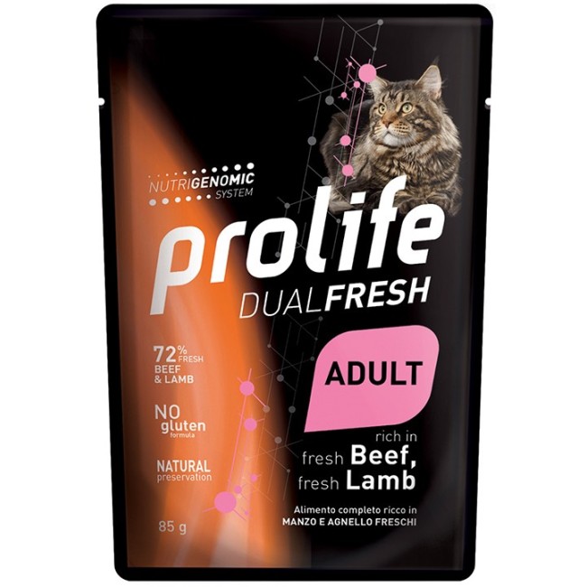 Gatto - Dual Fresh Manzo e Agnello 85 gr Prolife