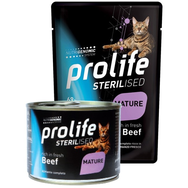 Gatto - Sterilised Mature Manzo 85 gr Prolife