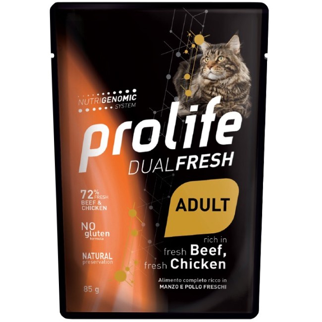 Gatto - Dual Fresh Manzo e Pollo 85 gr Prolife