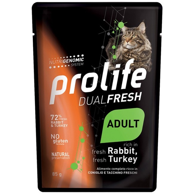 Gatto - Dual Fresh Coniglio e Tacchino 85 gr Prolife