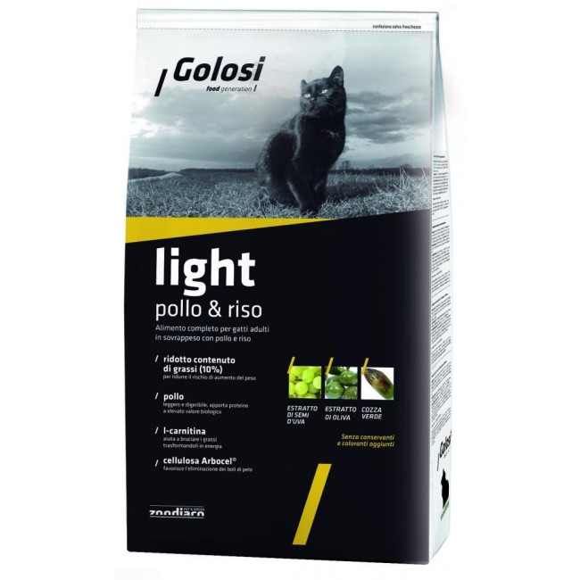 Crocchette Gatto - Light Pollo & Riso Golosi 1,5 Kg