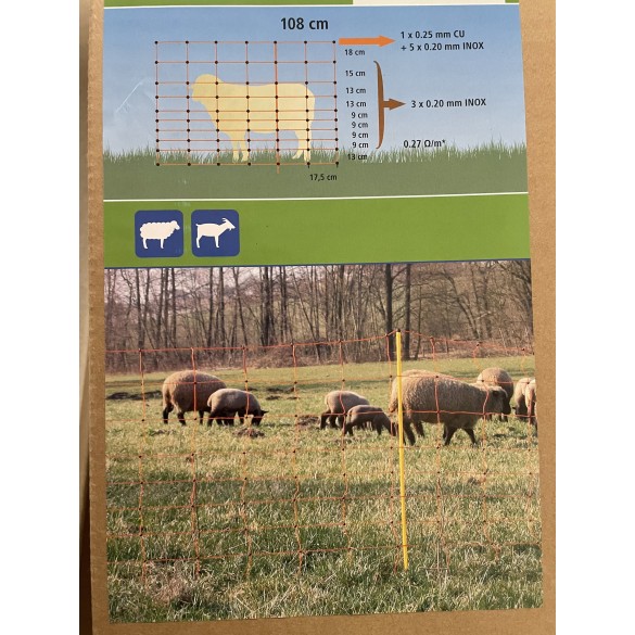 Rete Elettrificabile per Ovini h 108 cm
