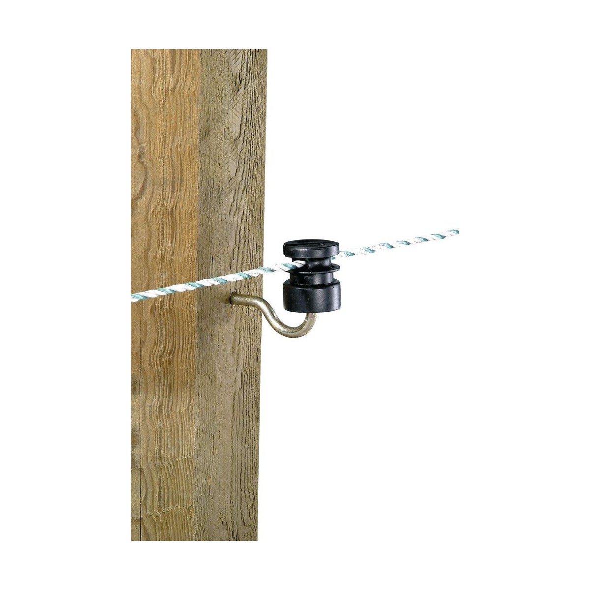 Goebel Isolatori Girevoli Per Recinti, Per Filo E Corda 7 Mm, Neri, Confezione Da 25 Pezzi, Per Pali In Legno
