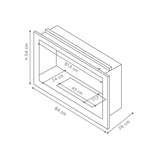 Inserto per Camini a Bioetanolo con Apertura Frontale GMR