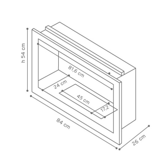 Inserto per Camini a Bioetanolo con Apertura Frontale GMR