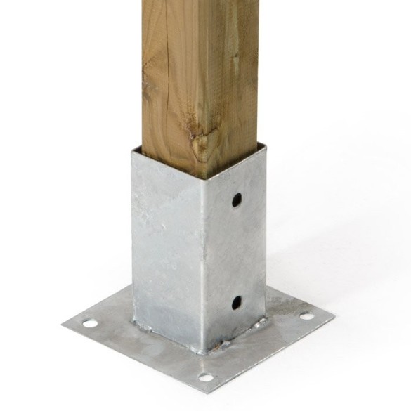 Piastra di Fissaggio a Vite per Pali 91x91 Verdelook