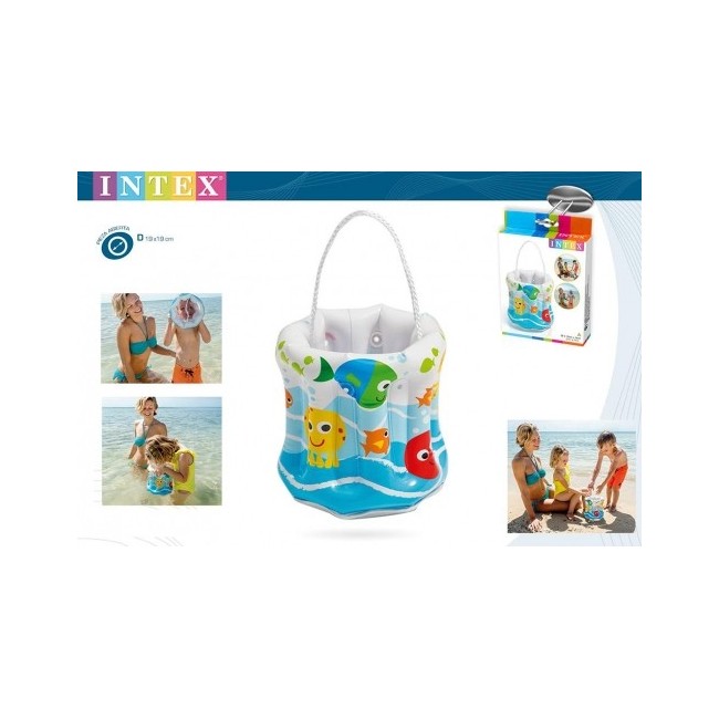 Secchiello Gonfiabile Mare e Piscina 19 x 19 cm Intex