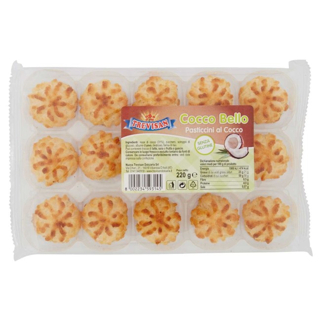 Biscotti Cocco Bello 210 gr Trevisan
