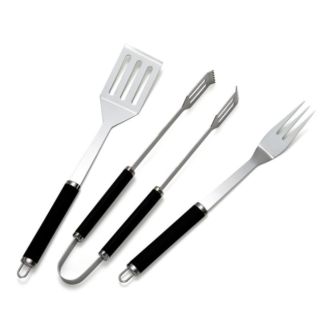 Set 3 Posate per Griglia BBQ in Acciaio Inox GMR