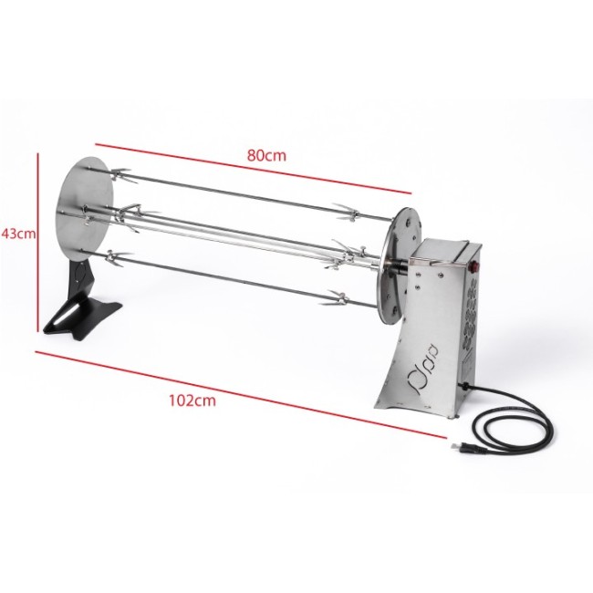 Girarrosto Elettrico Planetario 25 D + Leccarda 81x30 cm COLLICELLI