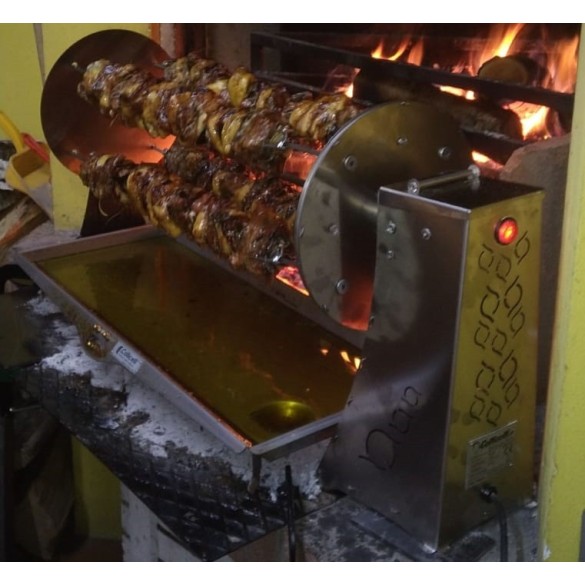 Girarrosto Elettrico Planetario 25 D + Leccarda 81x30 cm COLLICELLI