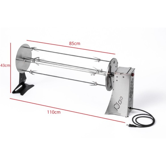 Girarrosto Elettrico Planetario 25 D + Leccarda 86x30 cm + Spiedo Porchetta COLLICELLI