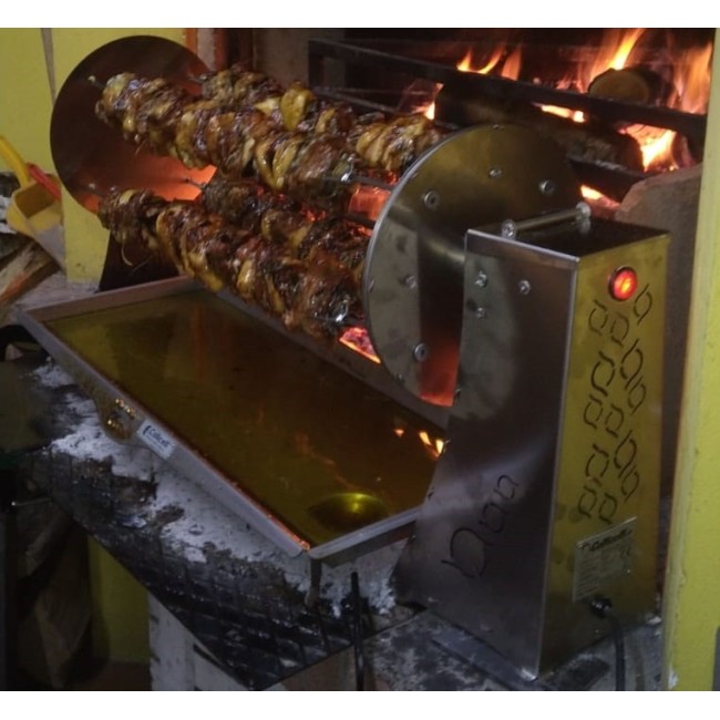 Girarrosto Elettrico Planetario 25 D + Leccarda 86x30 cm + Spiedo Porchetta COLLICELLI