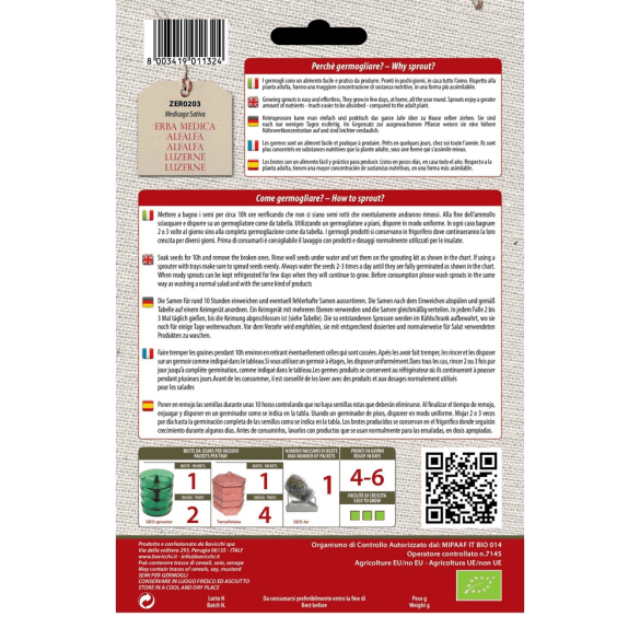 Germogli di Erba Medica Bio Geo Bavicchi