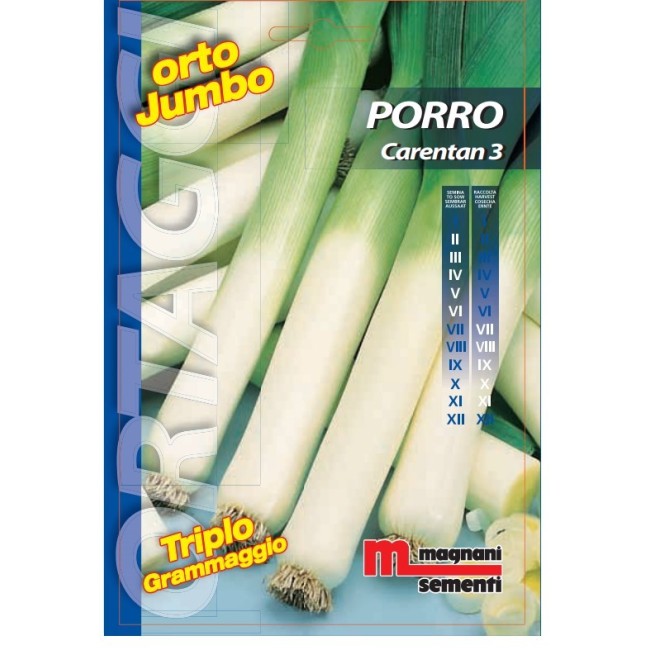 Semi di Porro Carentan 3 Orto Jumbo