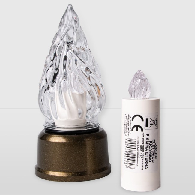 Lumino Elettrico Fiamma Eterna Ricarica