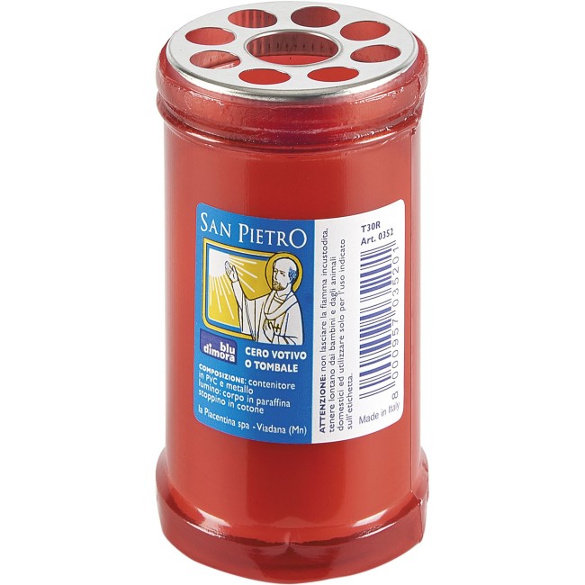 Lumino Votivo T30 Rosso S. Pietro