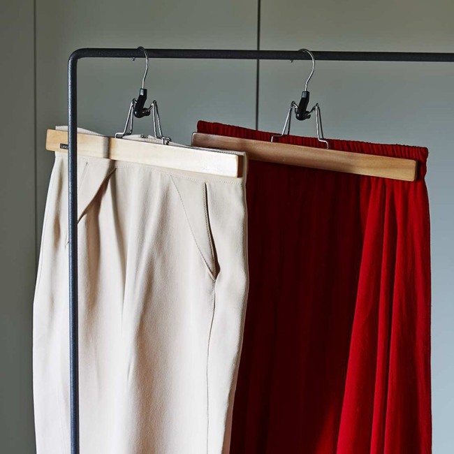 Pinza in Legno per Gonne/Pantaloni 3PZ 28 cm PERFETTO