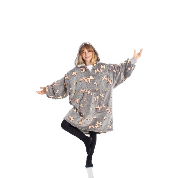 Coperta Poncho Kangurone Kids Butterflies KANGURU