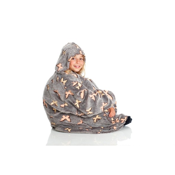 Coperta Poncho Kangurone Kids Butterflies KANGURU