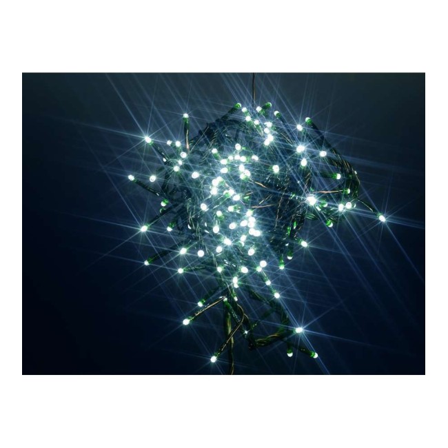 Luci 160Led Bianco a Batteria da Esterno 16 mt