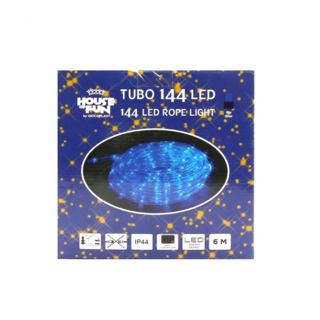 Tubo 144Led Blu con Giochi di Luce 6 mt
