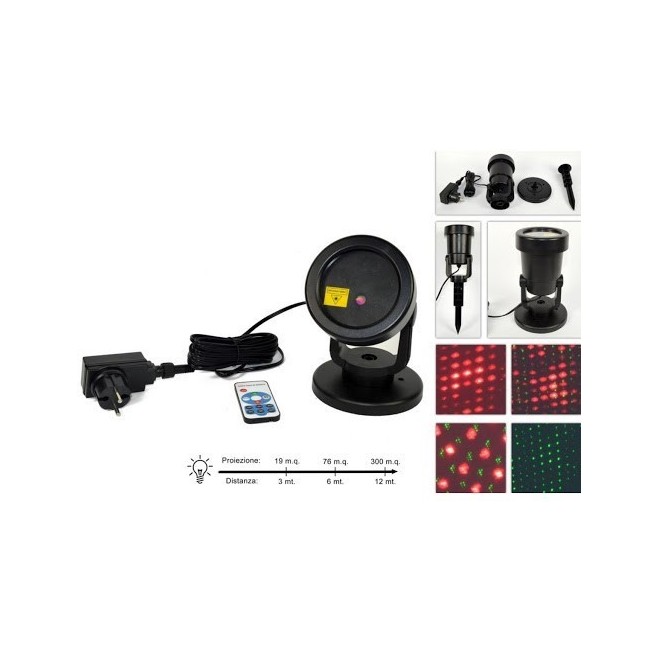 Proiettore Laser Crepuscolare con Telecomando