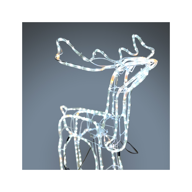 Renna con Illuminazione Led Luce Calda e Movimento della testa