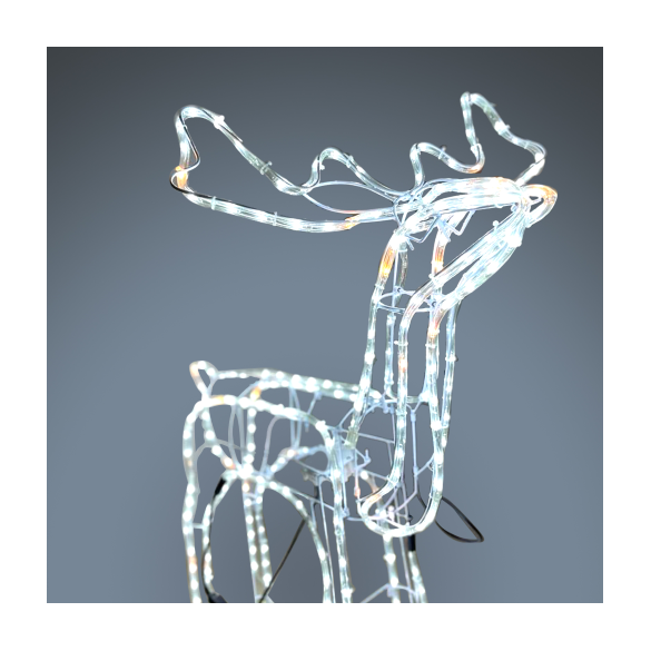 Renna con Illuminazione Led Luce Calda e Movimento della testa