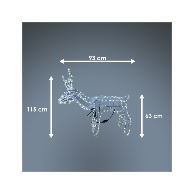 Renna con Illuminazione Led Luce Calda e Movimento della testa