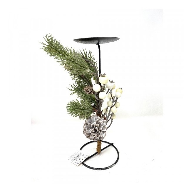 Portacandela in Metallo H27 cm GIOCOPLAST