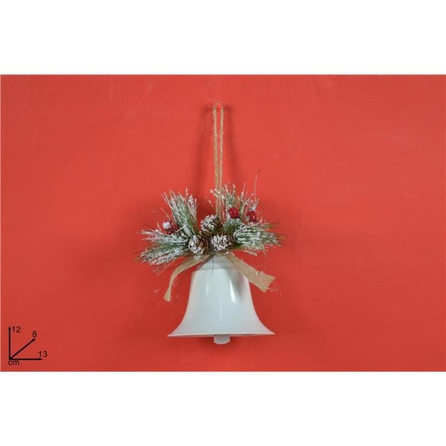 Campana Appendino con Fiocco di Juta DUEESSE CHRISTMAS