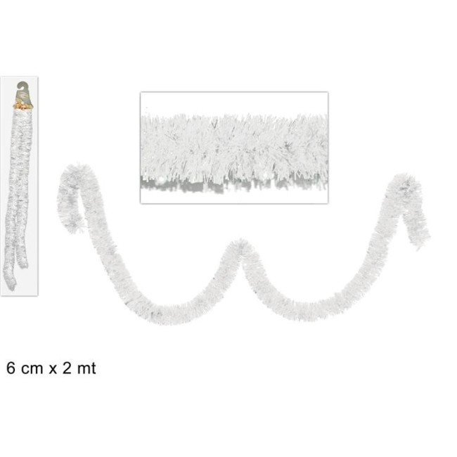 Filo Addobbo Bianco 6 cm x 2 mt DUESSE CHRISTMAS