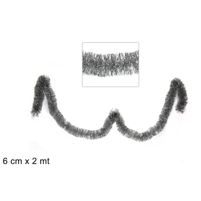 Filo Addobbo Argneto 6 cm x 2 mt DUESSE CHRISTMAS
