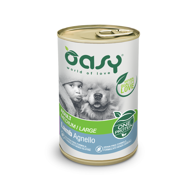 Cane - Pate' One Protein Adult Medium/Large Agnello 400 gr Oasy
