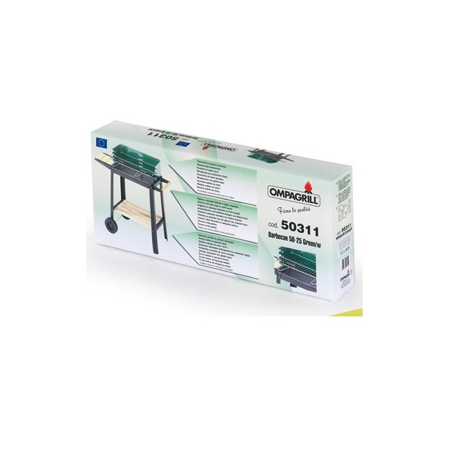 Barbecue 50-25 Green/Wood Ompagrill