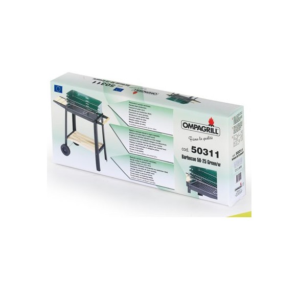 Barbecue 50-25 Green/Wood Ompagrill