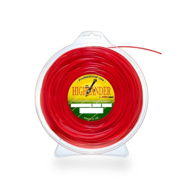 Filo Decespugliatore Highlander Quadro Diam. 2,5mm x 70MT